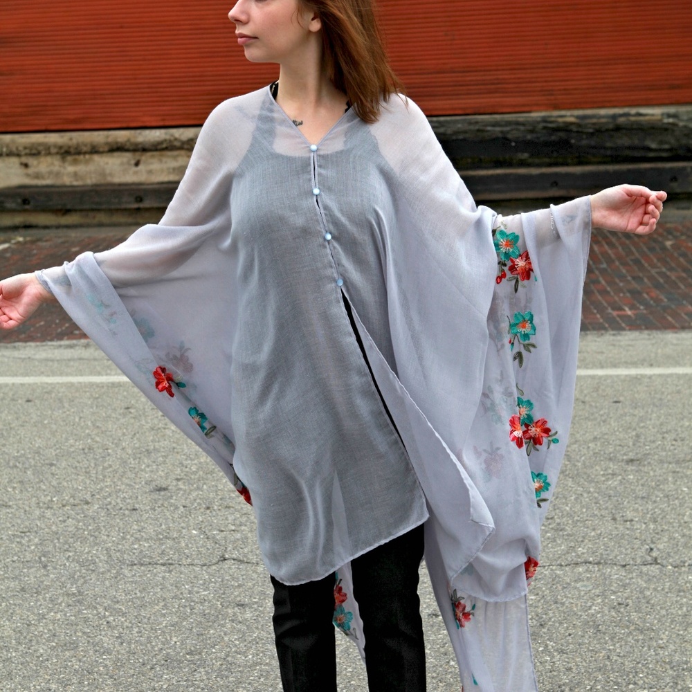 Exclusive, embroidered wrap, beach cover